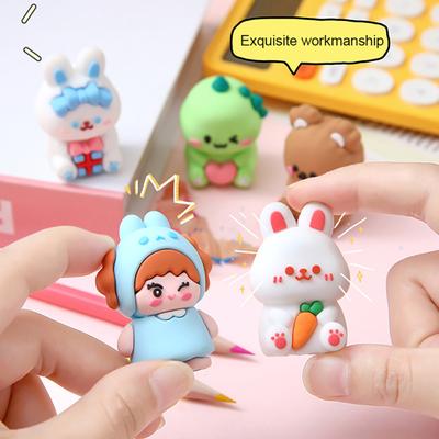Yousheng Cute Cartoon Pencil Sharpener Kawaii Mini Pencil Sharpener Portable Pen Cutter Kids Stationery Gifts School Supplies