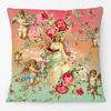 Vintage Romantic Flower Angel Love Cushion Cover European Retro Style Decor Linen Pillow Case