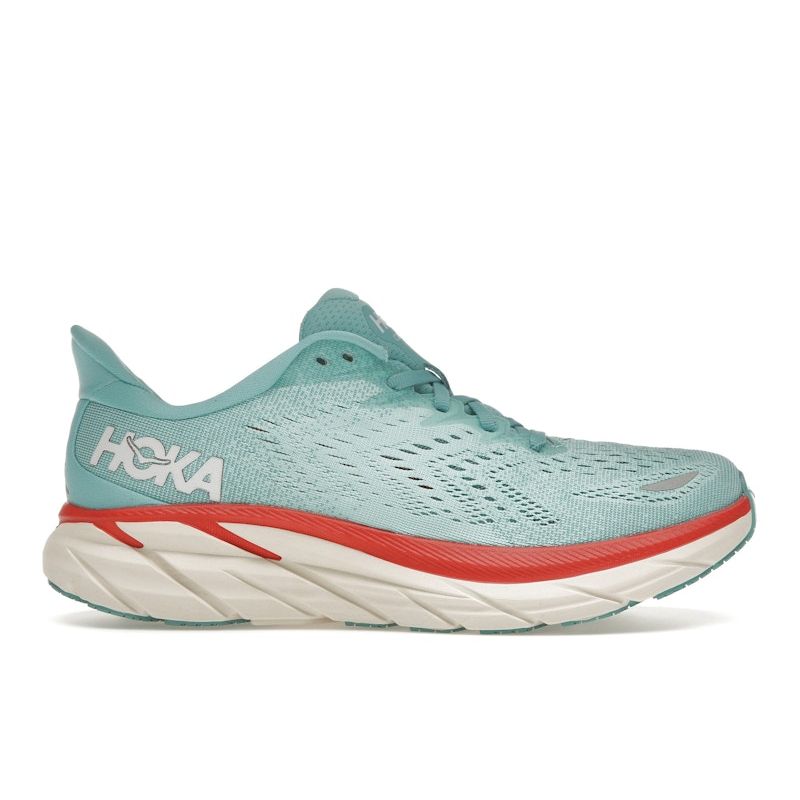 Hoka One One Clifton 8 Women s Low-top Running Shoes Breathable Mint Blue 1119394-AEBL 37