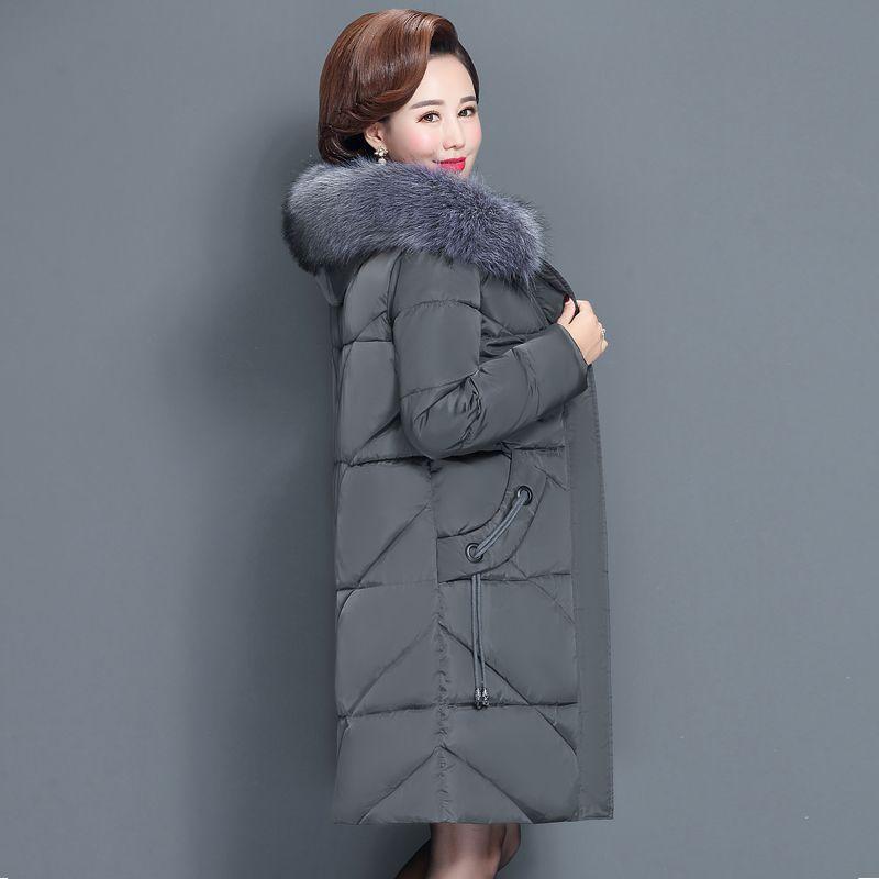 Plus Size 6XL Women's Winter Cotton Padded Jackets Middle-aged Mother's Down Jackets Warm Thick Parkas