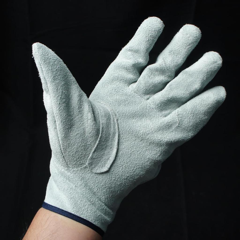 Bulk Cowhide Leather Gloves with Velcro 10 Size [ACE] Purchase Closure, Pairs, L, AG441-10P