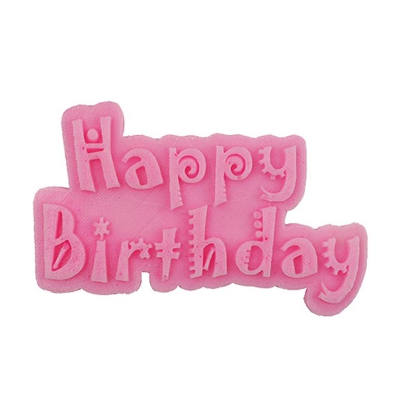 3D Happy Birthday Kitchen Baking Mold Silicone Cake Decorating Tools Fondant Chocolate Mould Biscuits Silicone Mold
