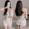 Pajamas for sexy floral bare sexy adult adult goods [Sanmaru] women, lingerie, extreme, perverted, white, cute, pattern, suspenders, lace, V-neck,