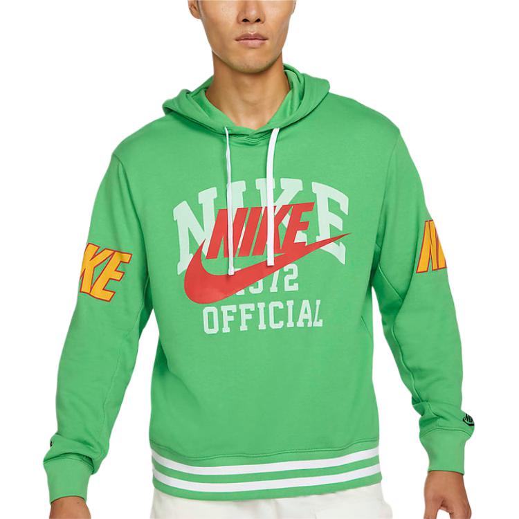 Nike Logo Hooded Long Sleeve Sweatshirt Men sweatshirt Light-Green DD6169-362 M