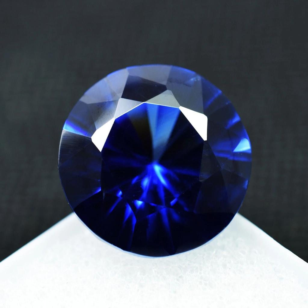 Natural Blue Sapphire Round 7-8 Ct Beautiful Certified Loose Gemstone