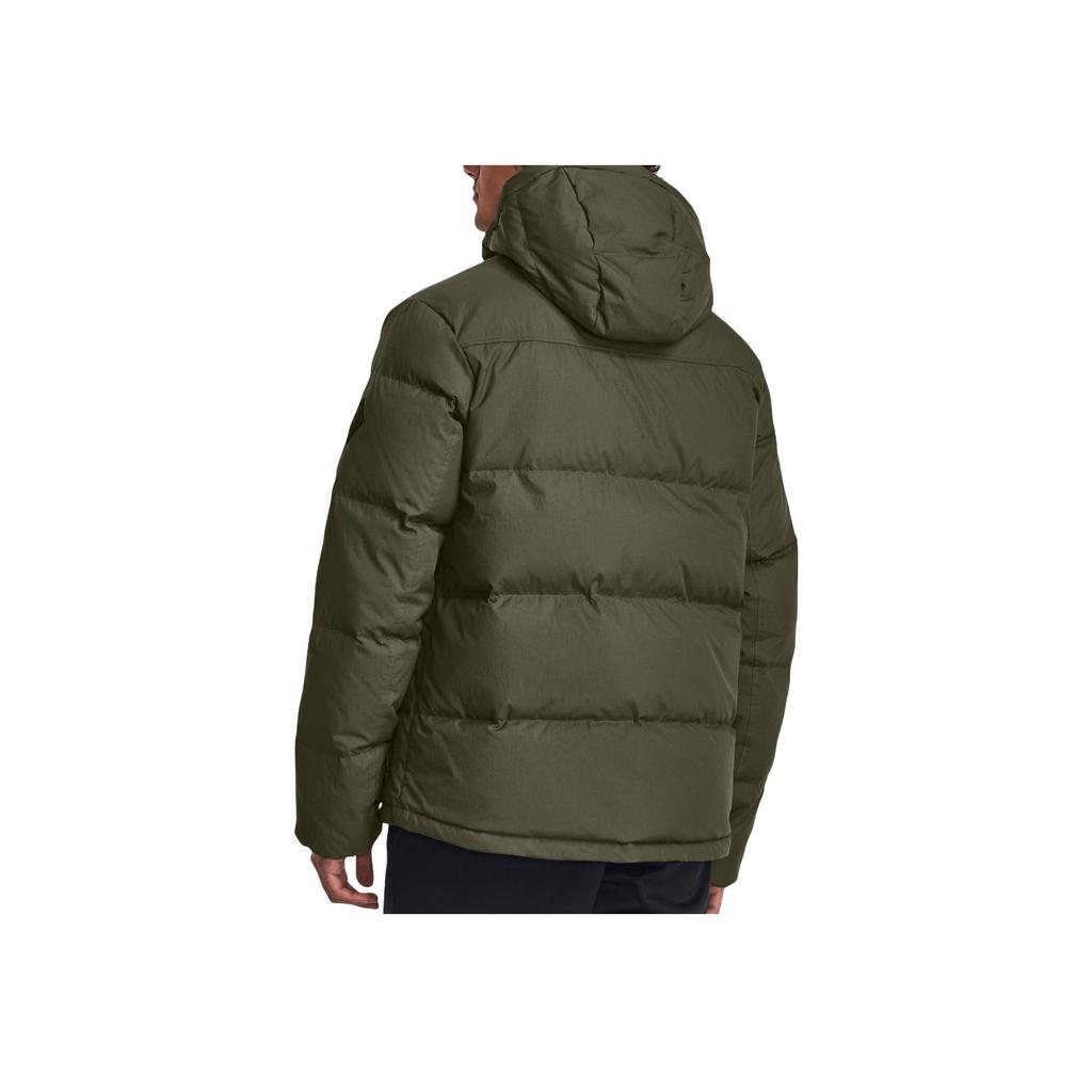 Under Armour Solid Color Hooded Zip-Up Long Sleeve Jacket Men Jackets Olive-Green 1378830-390