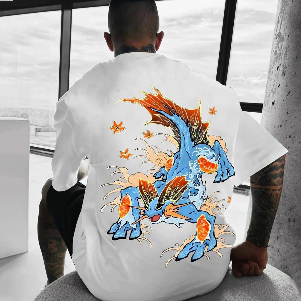 Pokémon Animatie Afgeleiden Patroon Print T-shirt Heren Dames 2025 Zomer Oversized Los Katoen Street Trend Merk Top