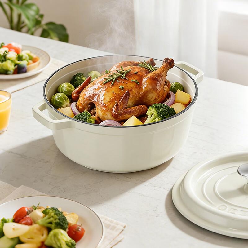 DESLON Multi-functional Enamel Cast Iron Pot