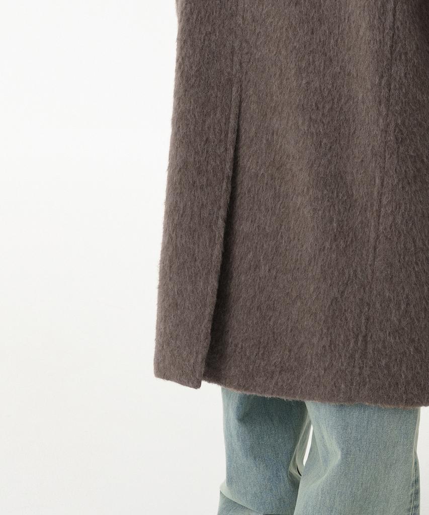 Musinsa Standard Hairy Alpaca Blend Oversized Balmacaan Coat [Brown]