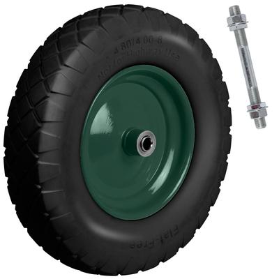 Rueda de carretilla sin cámara 4.00-8 negra y verde Humberg