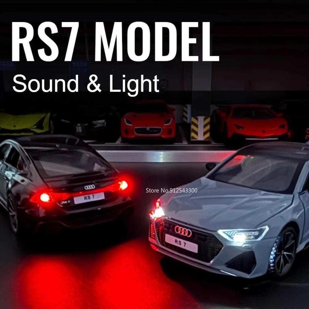 1:32 Scale RS7 RS6 Car Model Toy Alloy Diecast Sound Light Shock Absorption Diecast Metal Vehicle Models Collection Gift Boy