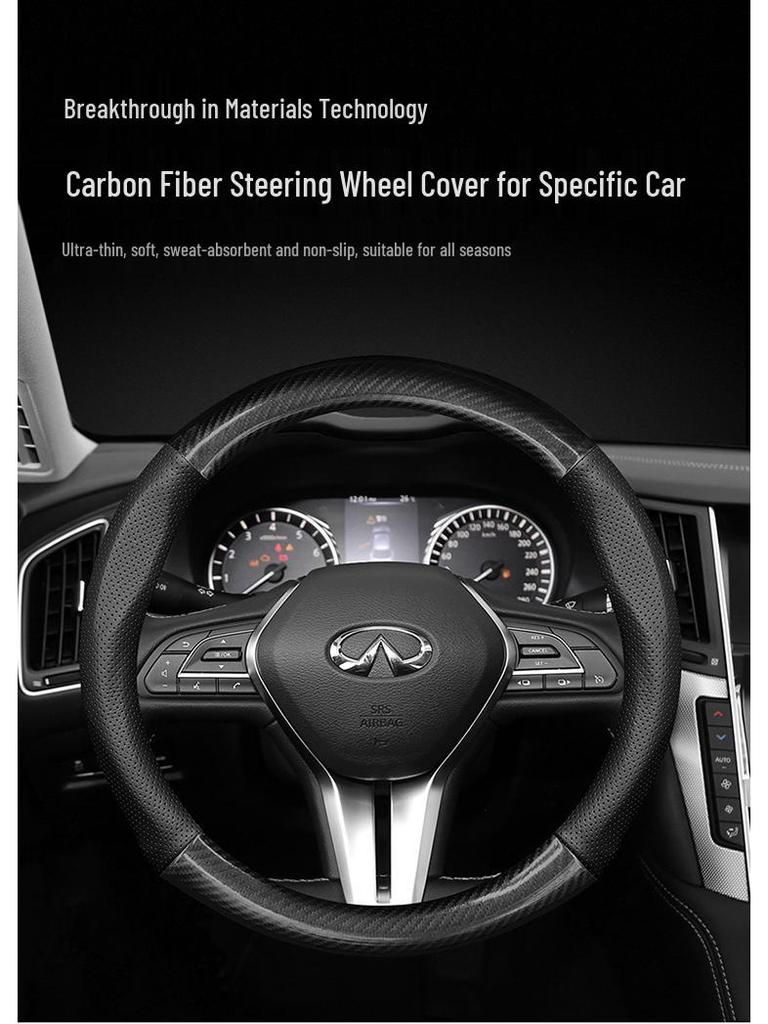 Infiniti QX70 FX35/37 New Sylphy Genuine Leather Steering Wheel Cover