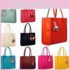 Trendy Candy Color Pu Leather Handbag For Women With Floral Shoulder Strap