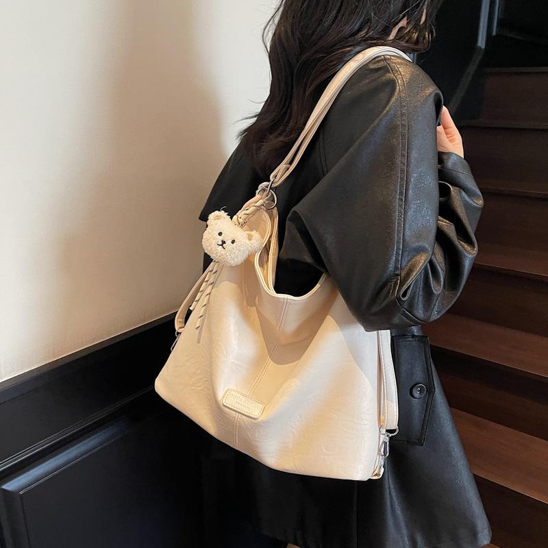 Vintage Shoulder Bag Soft Leather Women's Large Capacity Tote Bag