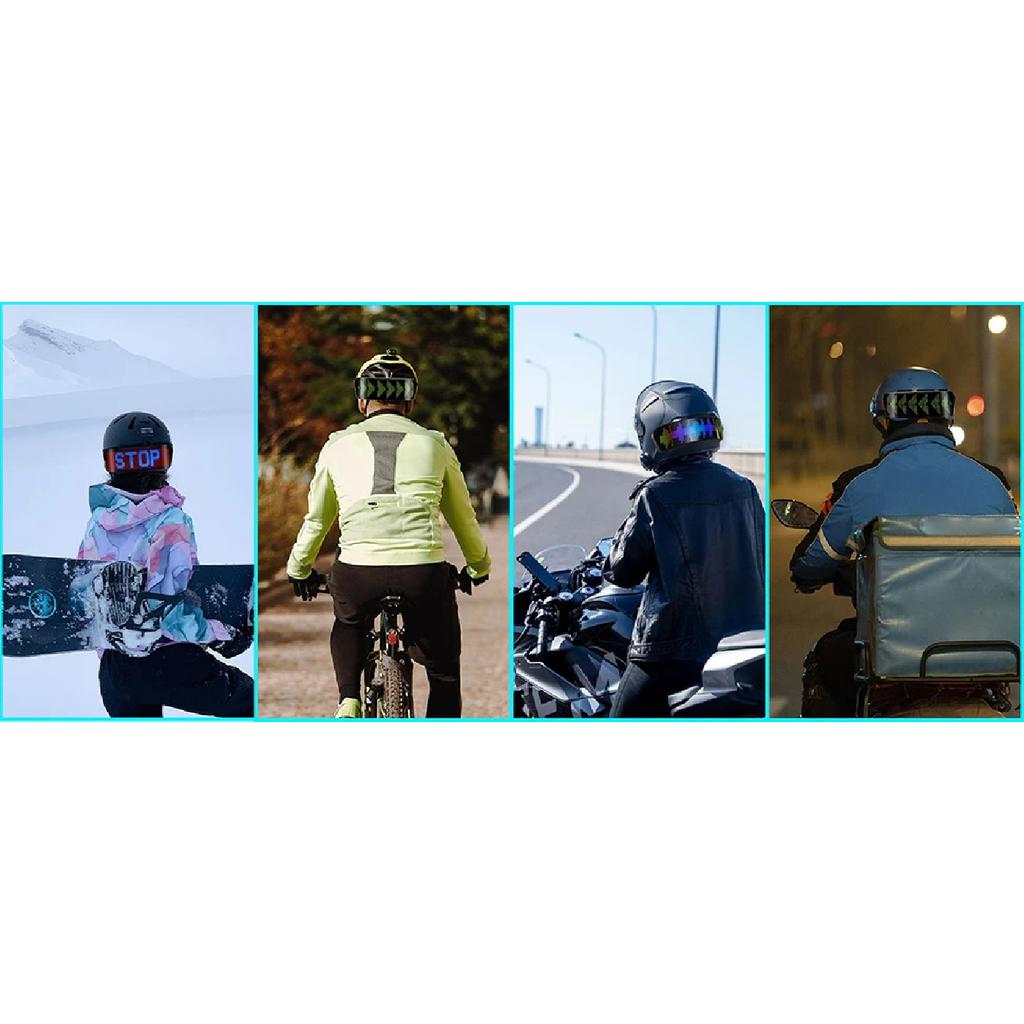LED displej na helmu, Zadní světlo na motocyklovou helmu, Výstražné světlo na helmu, Moto doplňky