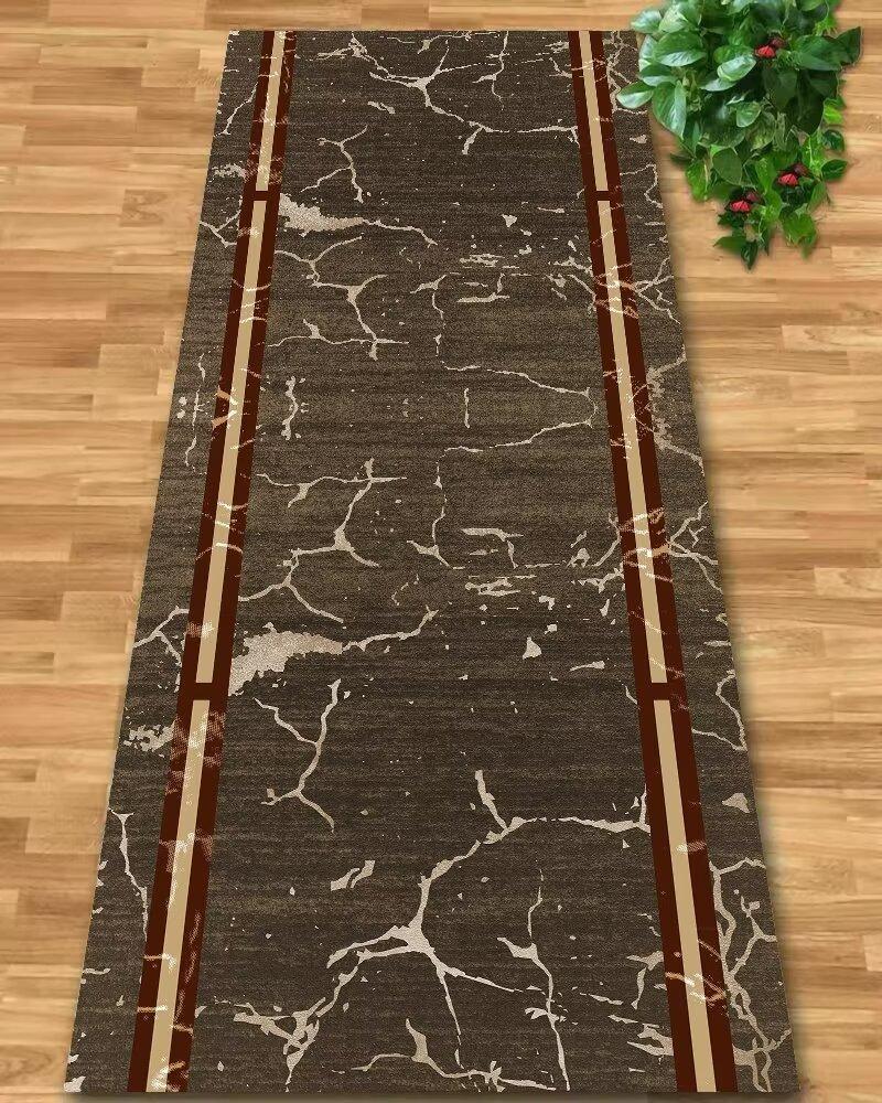 European Luxury Long Corridor Carpet Luxurious Golden Stair Carpet Runner Washable Non-slip Villa Hall Passageway Carpets Custom