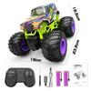 DEERC Radiostyrt bil for barn, Leke, Offroad RC-bil, 1:16 Skala, Radiostyrt bil, Store sklisikre dekk, Kjøretid 40 minutter, 2,4 GHz,