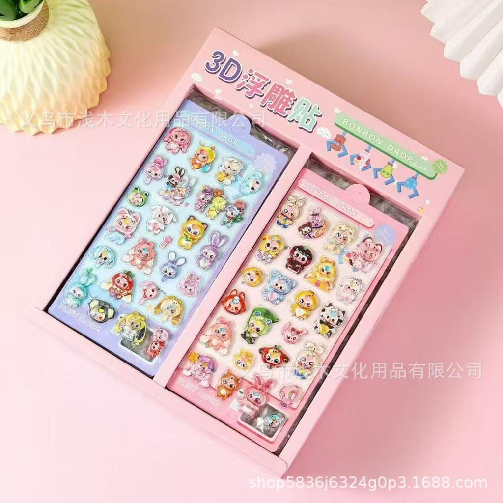 3d Chikawa Relief Crystal Stickers Children'S Diy Creative Decoration Crystal Stickers Phone Case Decoration Stickers Children'S