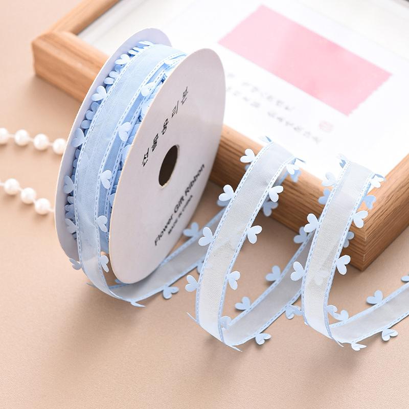 2.5cm Wide Double-Sided Durable Ribbon Premium Colorful Soft Heart Romantic Accessory Exquisite DIY Lightweight 20 Yard