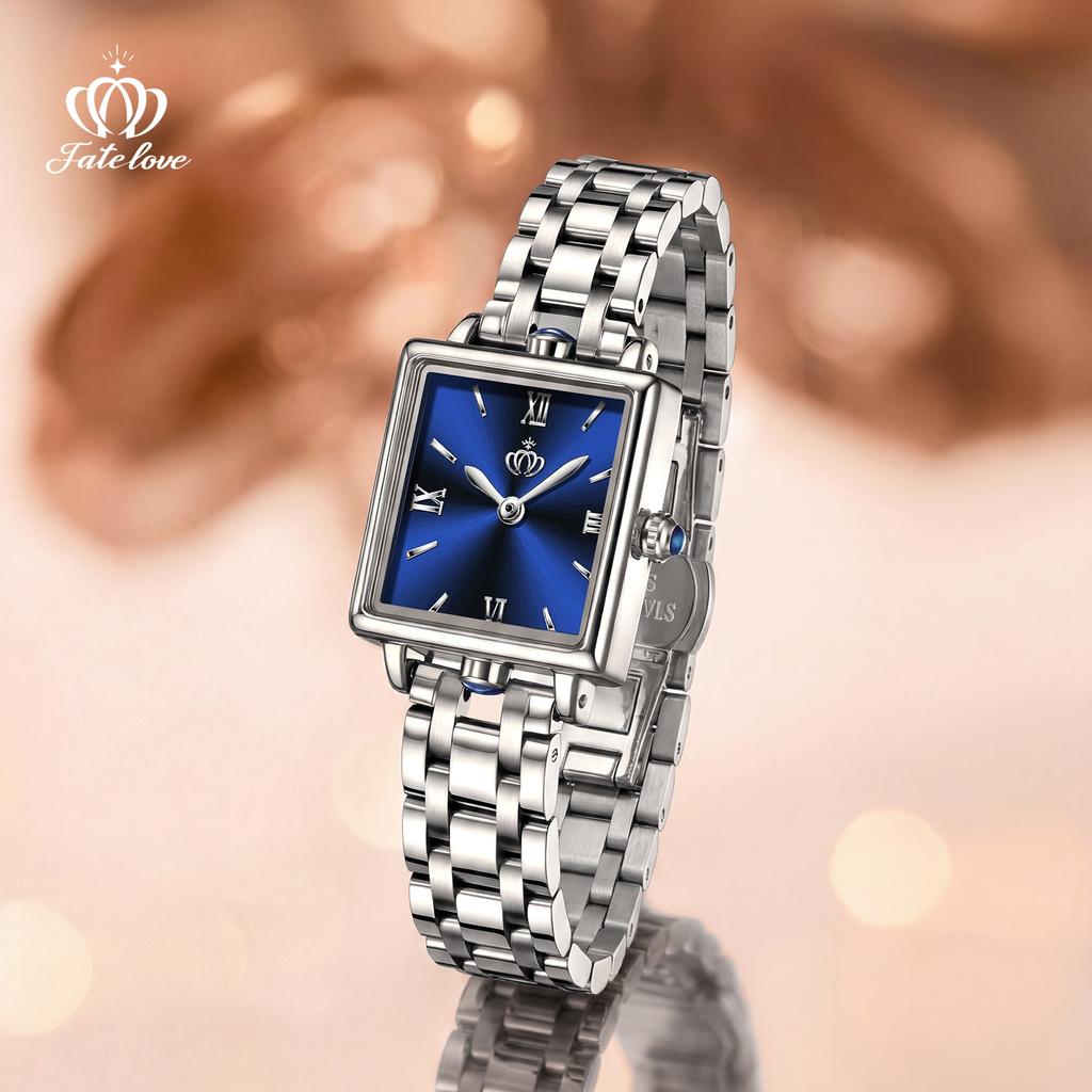FATE LOVE Brand Women's Fashion Square Quartz Watch Waterproof 926
