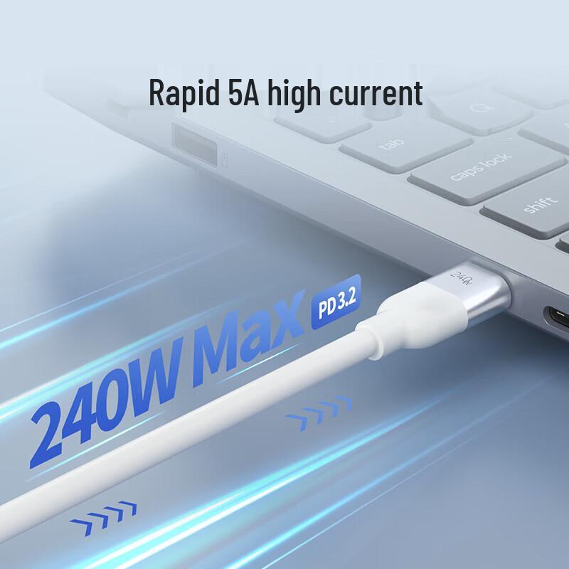 Lenovo ThinkPlus 240W USB-C to USB-C Silicone Fast Charging Cable