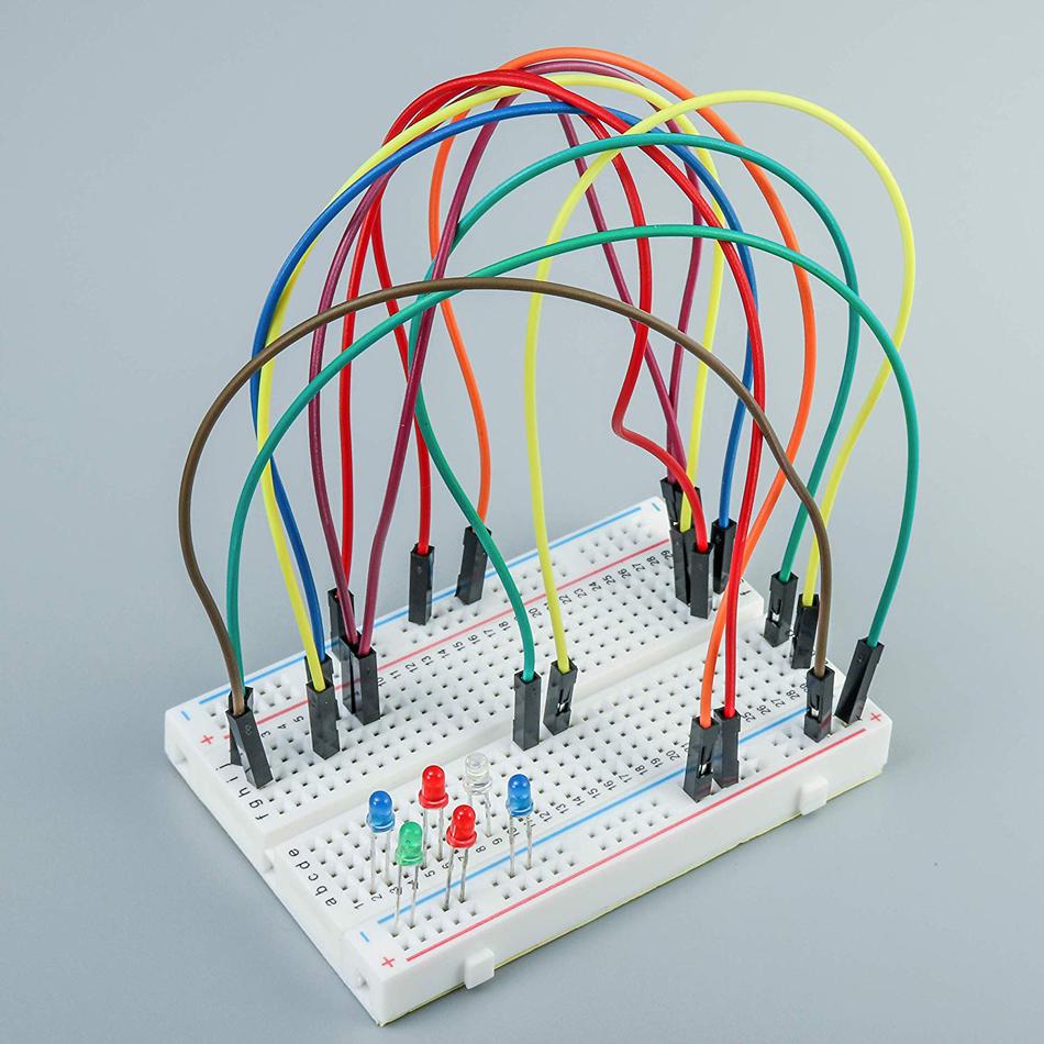 Steckplatine 400 Punkte Steckplatine 400Punkte Lötfreie Leiterplatten-Steckplatine 400 Löcher Testen Entwickeln für Arduino DIY-Kit