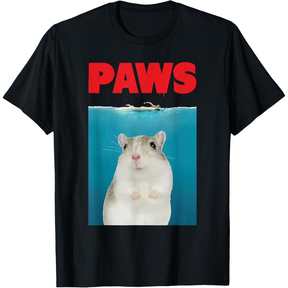 Paws Gerbil Funny T Shirt Parody | Gerbil Lover Gifts T Shirt S чёрный