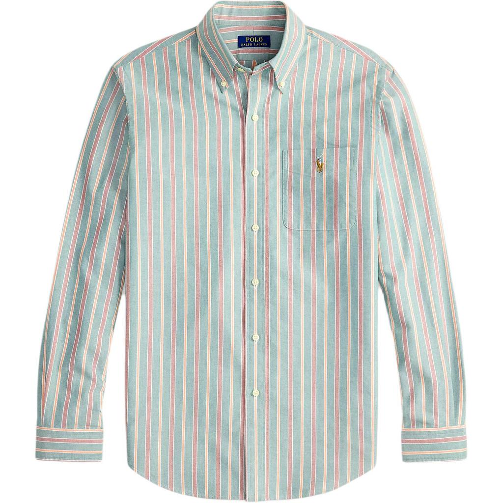 Polo Ralph Lauren Stripet Bomull Brodert Pony Skjorte Herre topper 710P00630-003