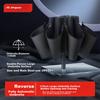Anti-Black Knight Large Umbrella, Automatic Rain Umbrella, Reinforced Windproof Business Umbrella, Folding Double-Person Umbrella, 25 Inches, 115cm
