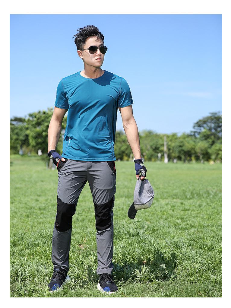 Pánské rychleschnoucí větruodolné turistické kalhoty - Tenké, pružné, prodyšné, chránící před sluncem, nadměrné velikosti, pro venkovní sporty a horolezectví.