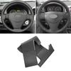 Schwarze Auto-Lenkradabdeckung Lederverkleidung für Hyundai Accent 2006 2007 2008 2009 2010 2011 Getz 2005 Für Kia Rio 5 2006-2009