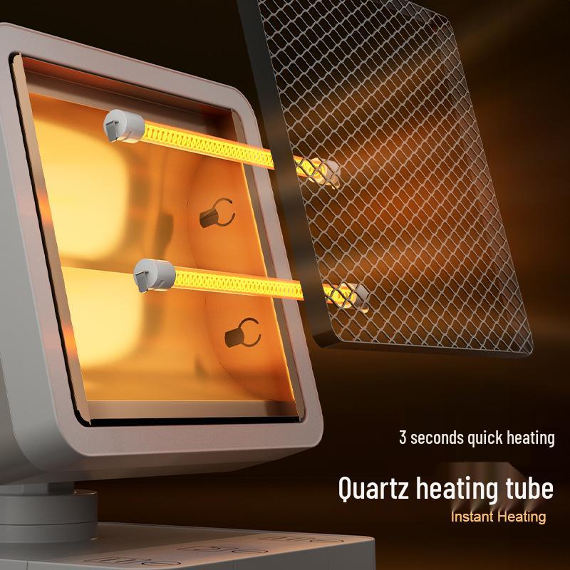 Eco-Efficient Compact Sun Heater: Fast-Heating Electric Fireplace with Energy-Saving Small Foot Pedal