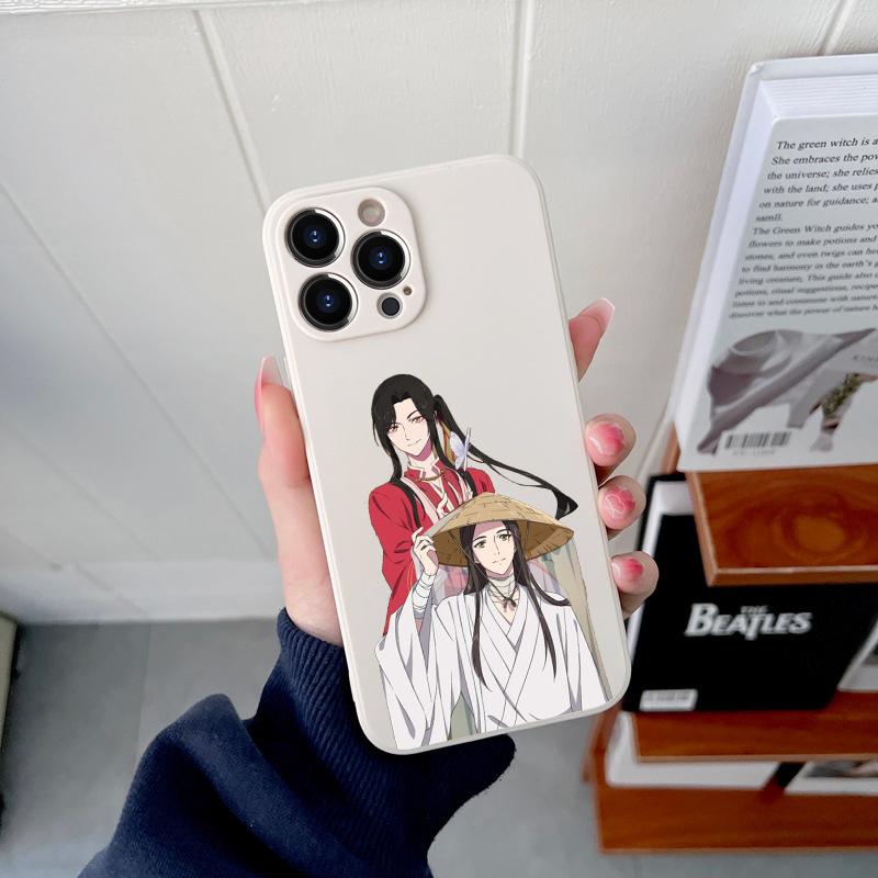 Heaven Official's Blessing Original Square Liquid Silicone Phone Case For iPhone 14 11 12 13 Pro Max X XS XR 7 8 Plus DIY Cover