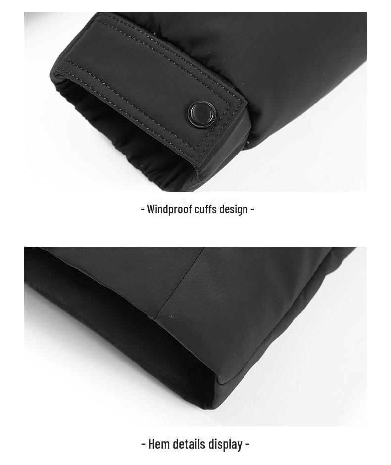 Men's 2024 Winter Dad's Mid-Length Thickened White Duck Down Jacket for Middle-Aged and Elderly