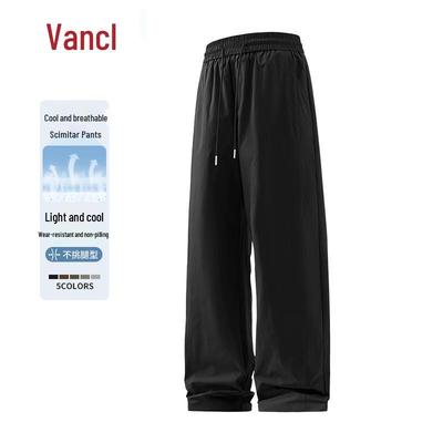 VANCL Men's Summer Breathable Loose Fit Curved-Leg Casual Pants