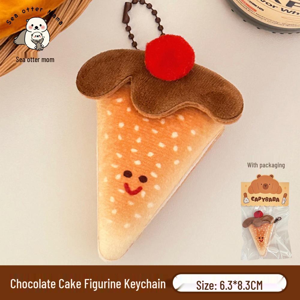 Adorable Food Plush Keychain: Cute Bread Doll Pendant for Versatile Decoration