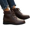 Women's Lace-Up Boots with Heel British Short Boots