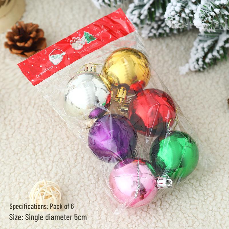 4/5cm Shiny Christmas Tree Ball Ornaments - Colorful Decorative Hanging Balls for Holiday Decor