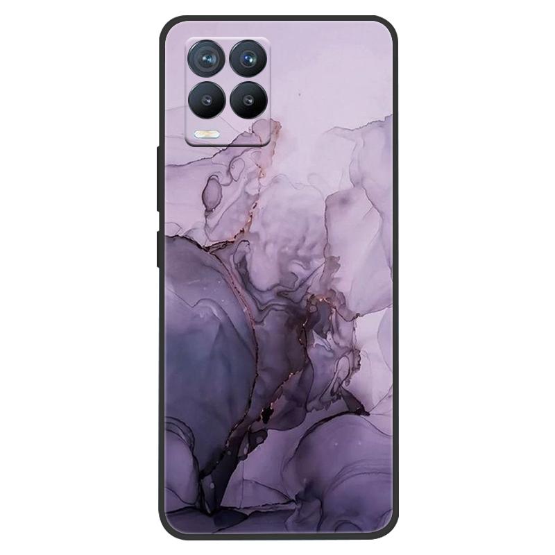 Funda para Realme 8 Pintura de Mármol Suave Mate Silicona Trasera para Realme 8 Pro 8i Realme8 4G RMX3085 Carcasa Completa para Teléfono Linda