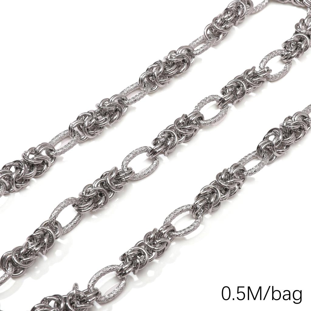 Chaîne Cœur en Acier Inoxydable de 0,5/1 Mètre Chaîne Cubaine Chaîne Punk de Base pour la Fabrication de Colliers Bracelets Bijoux Accessoires