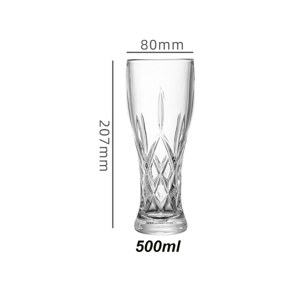330ml/500ml High-end Craft Beer Glass Creative Carved Beer Glass Cold Drink Cup Household Large Capacity Water Cup Bar Glassware