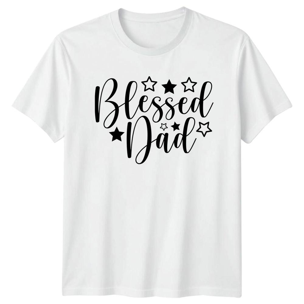 Blessed Dad Stars Fathers Day Graphic TShirt Gift For UnisexUnisex S