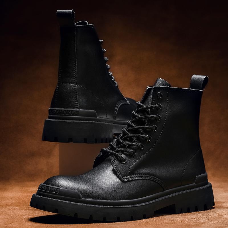 WAERTA Trend Мужские ботинки Черные хлопковые ботинки для активного отдыха Модные высокие — фото 4