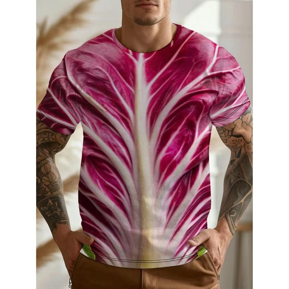 Summer Men's 3D Printed Crew Neck T-shirt Is Fashionable, Versatile, Breathable, Trendy, and Casual