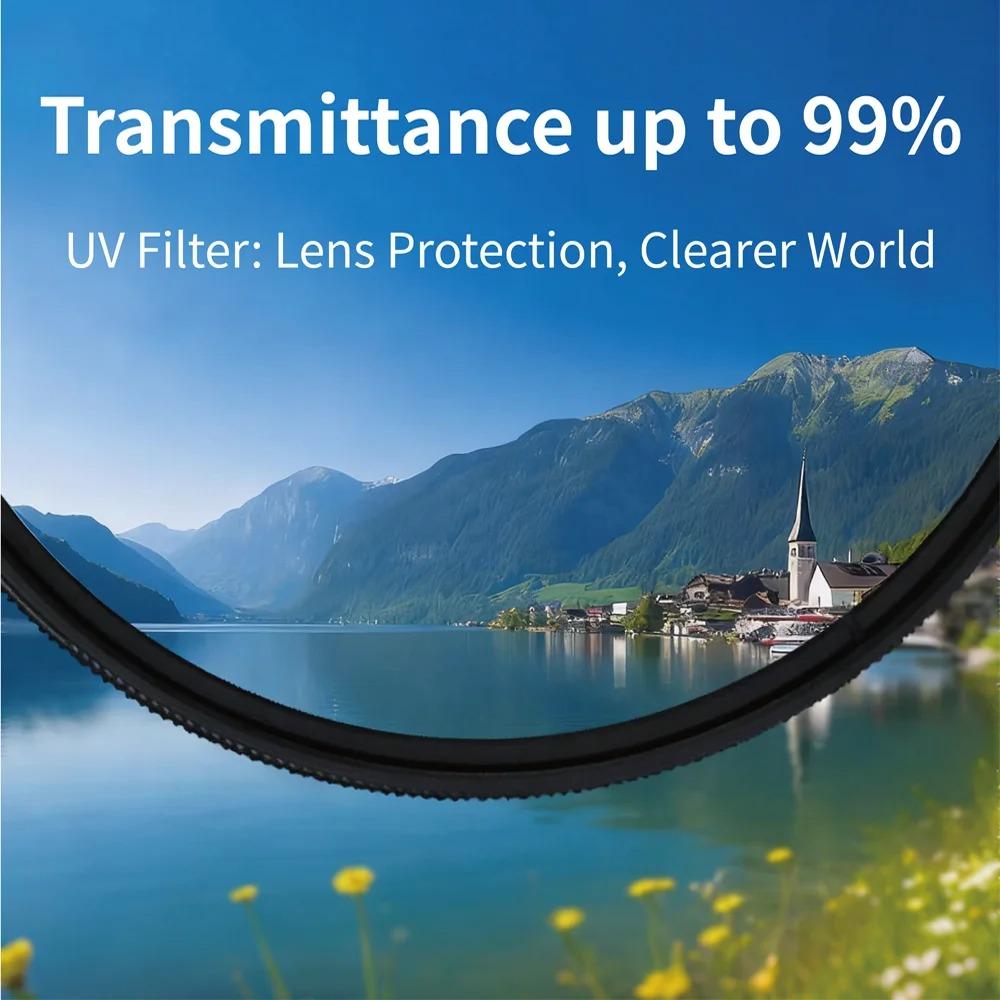 Uv+cpl+fld 3-in-1 Objektivfilter-Set 49mm-77mm Mit Tasche Für Canon Nikon Sony Pentax Kameraobjektive