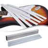 Guitar Neck Fret Beam Leveling Bar Luthier Tool With 6PCS Sandpaper Stainless Steel, Aluminum Alloys Versatile Polishing