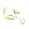 MNFT 40PCS 3.8cm 0.6g Bass Fishing Worms Lures Green/White Silicone Soft Maggot Baits Bread Worm Fishing Lure