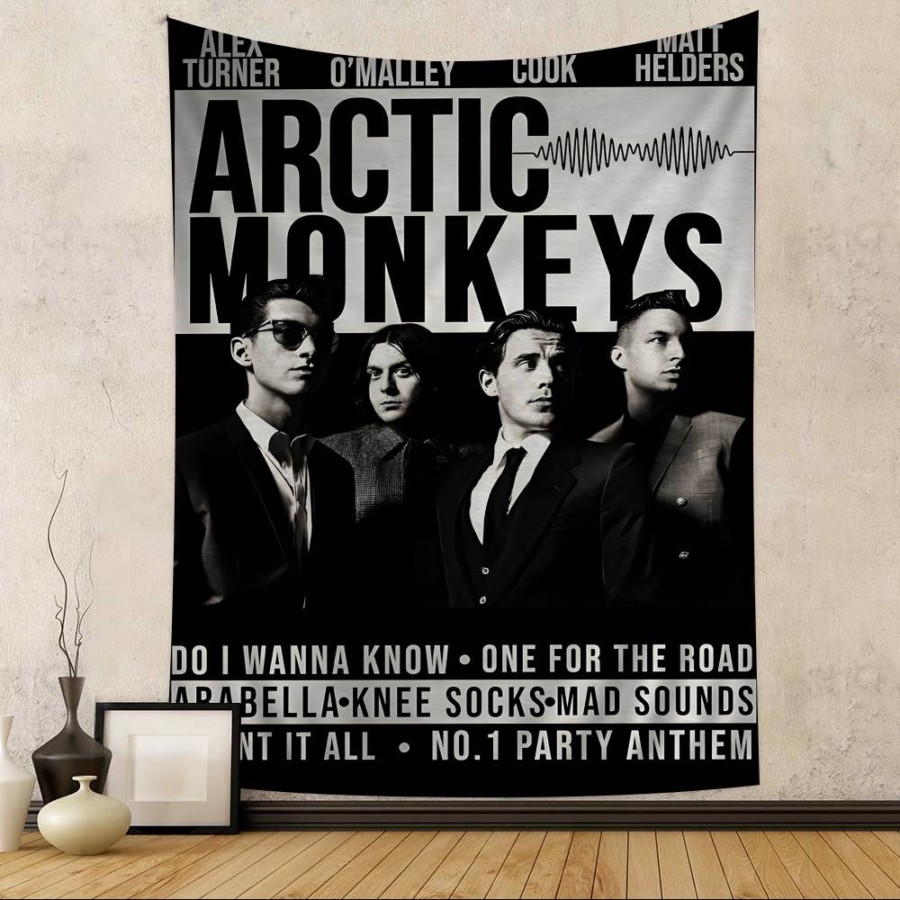 Vintage Arctic Monkeys Rock Band Music Printed Large Wall Tapestry Art Science Fiction Room Home Decor Decor Blanket