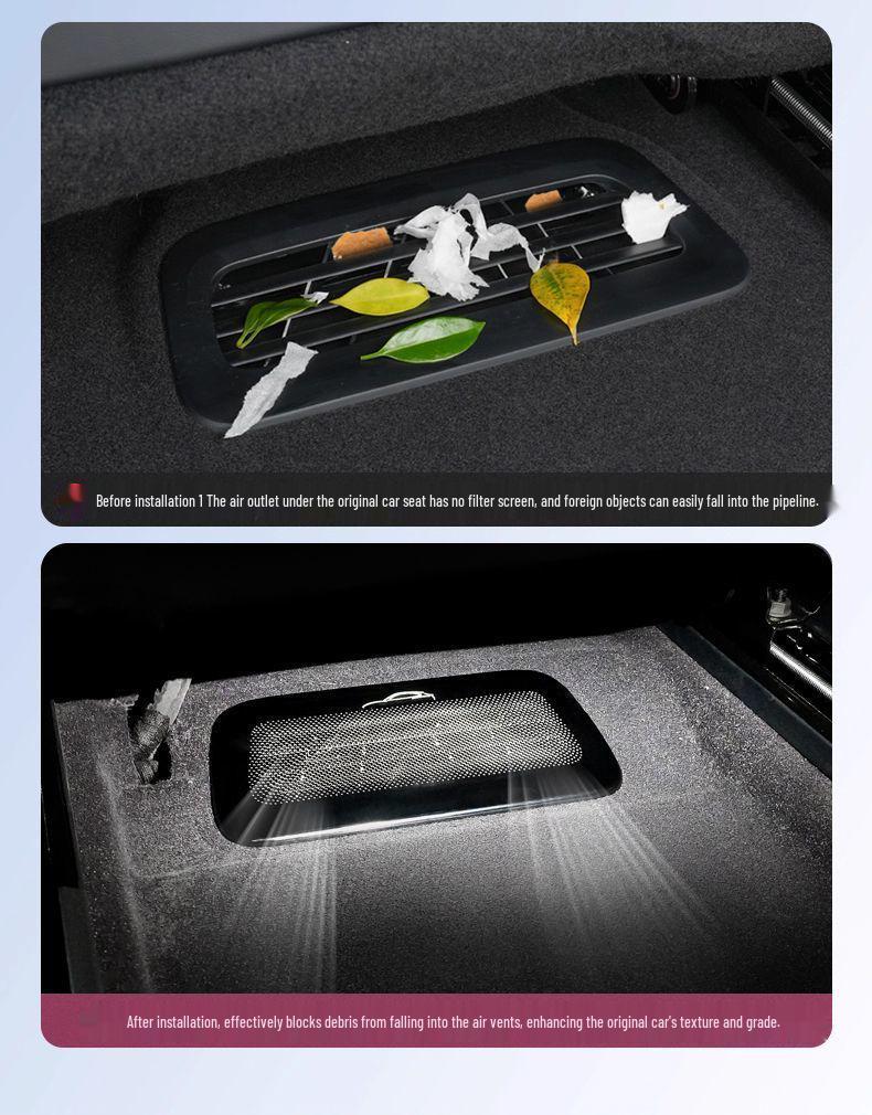 Scratch-Resistant Stainless Steel Under-Seat Air Vent Cover for Xiaomi YU7