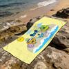 Cute Funny Face T-tamagotchi Kuchipatchi Mametchi Soft Dry Beach Towels Trip Towel Swim Summer Holiday Bathing Pool Camp Gift
